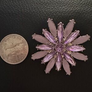 Vintage Elegant Purple Floral Brooch